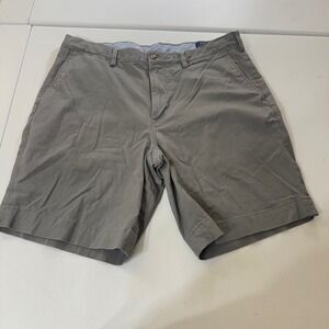 Polo Ralph Lauren Classic Fit Chino Shorts Mens Sz 36 Gray Stretch Cotton Twill